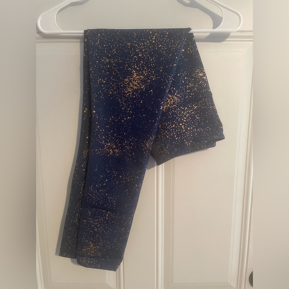 Zyia Active Navy Stay Gold Light n Tight Hi-Rise 7/8 24", size 4